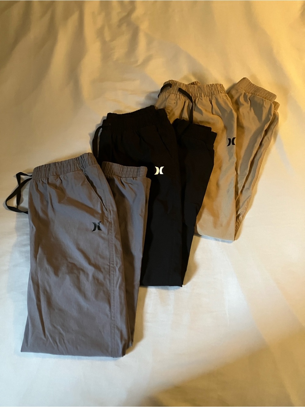 Hurley Kids Joggers Trio - Black, Gray, Tan
